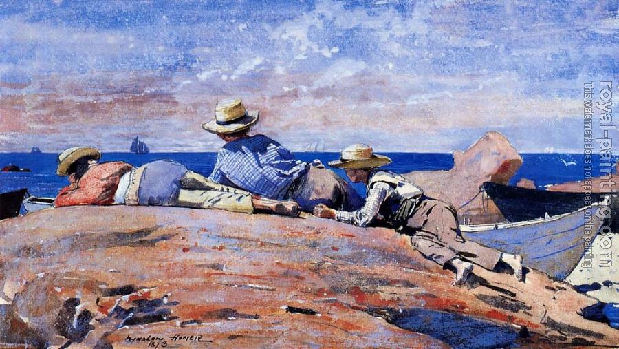 Winslow Homer : Three Boys on the Shore